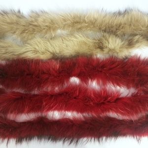 Skinny Real Raccoon Fur Trims for Hoodies gloves..